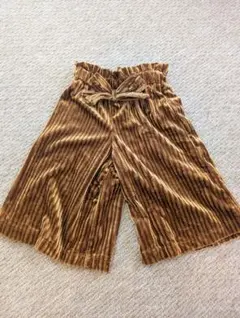 80㎝　ブラウン コーデュロイ キュロット　ワイドパンツ