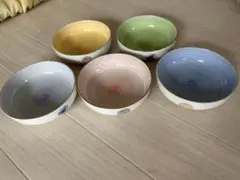 深川製磁 手まり 小皿 5枚セット パステルカラー