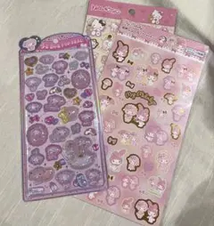 マイメロ ベビー うるちゅるシール ボンボンドロップ 箔押しシール 3枚セット