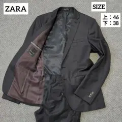 ZARA ザラ スーツ セットアップ グレー ストライプ 46 極美品