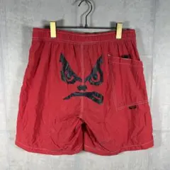 BAD BOY 00s y2k ショーツ 平成 b-boy 格闘技 柔術 赤 黒のサムネイル
