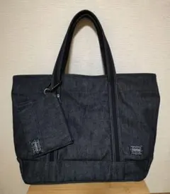 【美品】PORTER GIRL ボーイフレンド トート デニム Ｌ