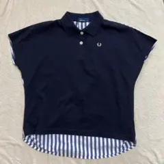 FRED PERRY】 フリルスリーブポロシャツ ブラック - メルカリ