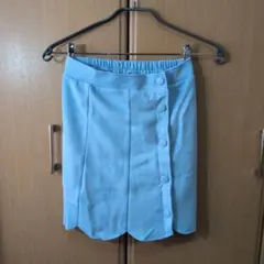 エムズエキサイト　 水色 ボタン付きタイトスカート　M