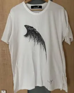 Ground Y Tシャツ ホワイト 羽根プリント ヨウジヤマモトのサムネイル