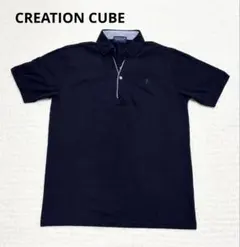 CREATION CUBE メンズ　トップス　ポロシャツ 半袖 ネイビー LL