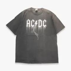 AC/DC サンダー ロゴ ヘヴィ メタル ロック バンド Tシャツ XL