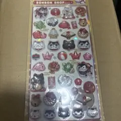 ボンボンドロップシール正規品　和柄　招き猫　お正月　折り鶴