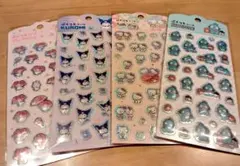 新品　サンリオ　ぷくっとシール　4種セット　ダイソー