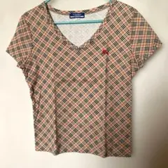 美品バーバリーロンドン　ブルーレーベル　ベージュ系ノバチェック 半袖Tシャツのサムネイル
