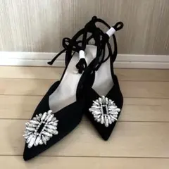 【新品未使用】ZARA ビジュー　パンプス　ハイヒール　24㎝