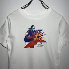 NIKE ナイキ　Tシャツ　サイズL デカロゴ　キッズ　スニーカー　飛行機　古着