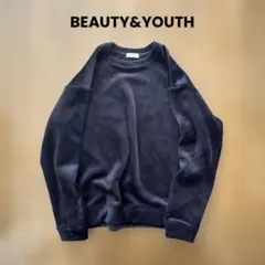 【美品】BEAUTY&YOUTH スウェット ダークブルー 高級感 S
