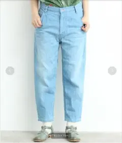 日本製　ビュルデサボン　クロップド　デニム　パンツ　Sサイズのサムネイル