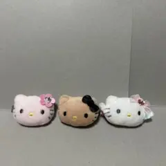 ハローキティ ぬいぐるみマルチクリップ ヘアクリップ 日焼けキティ　3点セット