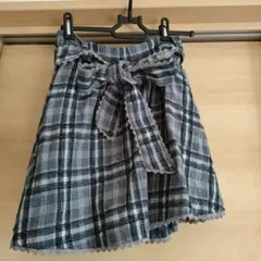 axes femme スカート水色 チェック柄