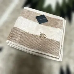 【新品】バーバリー BURBERRY ボーダー柄 ホースマーク タオルハンカチ