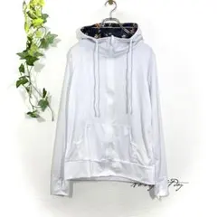 美品 UVカット ラッシュガード パーカー ホワイト白色 ジップアップ