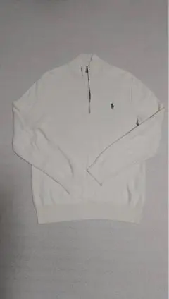 Polo Ralph Lauren ホワイト ジップアップセーター M