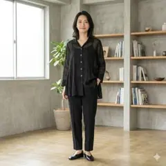 芽風 センソユニコ ドッキングワンピース 38 日本製 モード ゆったり センソユニコ 【芽風】異素材ドッキングワンピース サイズ38 - メルカリ
