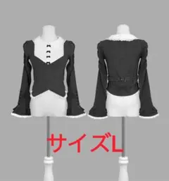 DimMoire お嬢様のおでかけトップス Black DimMoire【ディムモアール】レイヤード風ニットソー/Black