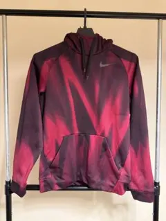 NIKE ナイキ パーカー 総柄 グラフィック プルオーバー 赤 블랙 S