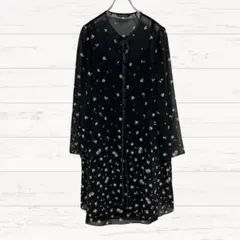 【DEBORAH】ワンピース 総柄 薄手 アンサンブル 前ボタン 40