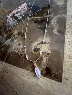 【新品未使用】アガット　パールネックレス　チャーム　現行販売中 K10