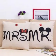 クッションカバー 45×45 ミッキー風