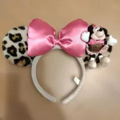 ミニーマウス ヒョウ柄カチューシャ