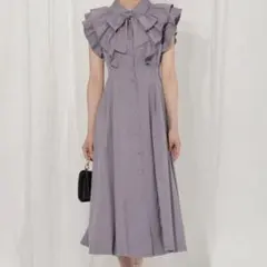 ウィルセレクション　リボンタイタックウエストシャツワンピースのサムネイル
