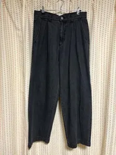 【匿名配送】RODEO CROWNS タックワイドデニム ブラック