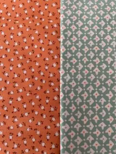 ◆30's★USAコットン２枚set★オレンジ・グリーン★現品のみ◆