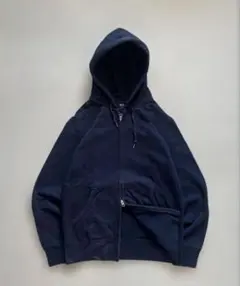 old uniqlo ダブルジップパーカー　ネイビー　黒