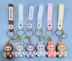 labubu ラブブ ソフトシリコン製 キーホルダー セット 6個セット