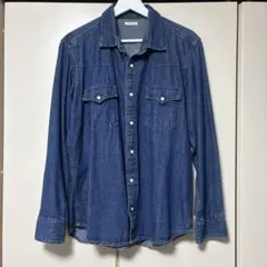 ダークブルーデニムシャツ