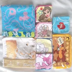 ディズニー ハンカチ・タオル 8点セット ミッキー ダンボ プリンセス マリー