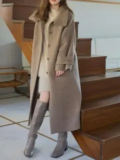 FRAY I.D スタンドカラーバルマカンコート BEG/0