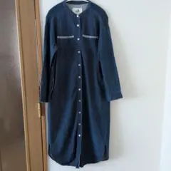 児島デニム 林檎堂 デニムロングシャツコート ワンピース - メルカリ