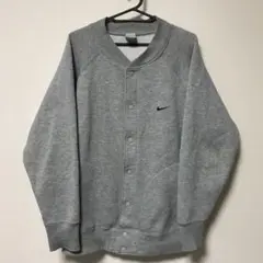 NIKE ナイキ スウェットスタジャン M グレー 刺繍ロゴ レアモデルのサムネイル