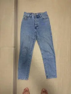 Complices デニムパンツ ライトブルー ハートロゴ