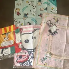 スヌーピー ハンカチ　セット　レトロ
