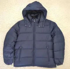 美品　ブルックスブラザーズ　ネイビー フード付き ダウンジャケット XLサイズ