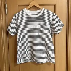 無印良品　白✖️黒 半袖Tシャツ Lサイズ