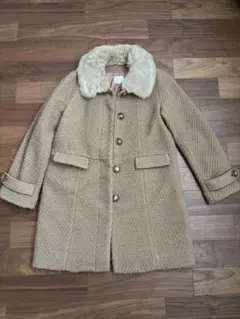 grove ファー付き ロングコート ベージュ L