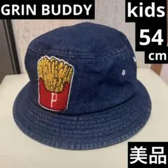 kids 54cm ポテト ワッペン デニム バケットハット バケハ 美品のサムネイル