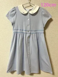 CHOPIN/お受験/刺繍入り白襟カットソーワンピース/120