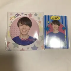 作間龍斗　HiHi jets 缶バッジ　プロフィールカード