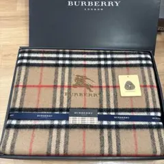 新品✨ バーバリー 高級 ウール 純毛毛布 140×200cm