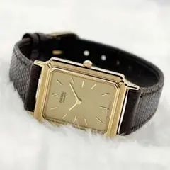 90s Vintage Seiko tank ゴールド レクタンギュラー 稼働品 - メルカリ